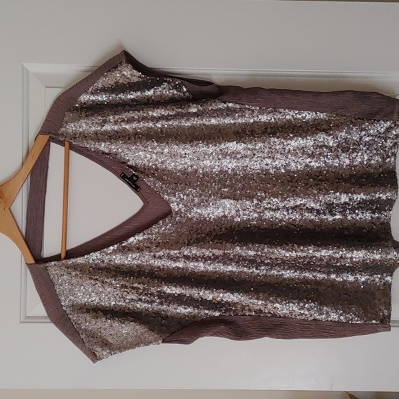 Stella & Dot Silver Sequin Dressy Top ~ Size XXL - Picture 3 of 7